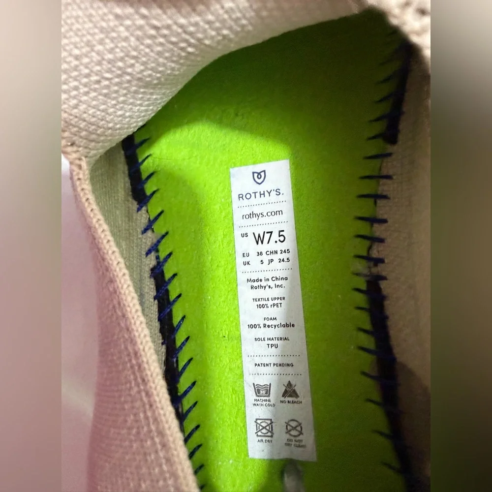 Rothy's light gray Slip-On Loafers with Blue Accent - Picture 4 of 9